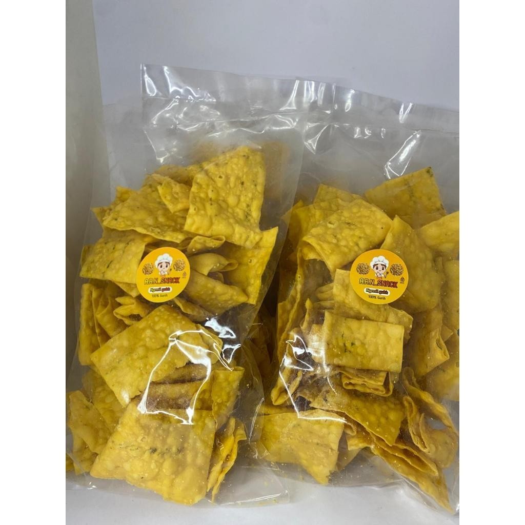 

Cemilan/ Keripik Pangsit Bawang/Kue Bawang 1 Kg COD seluruh indonesia