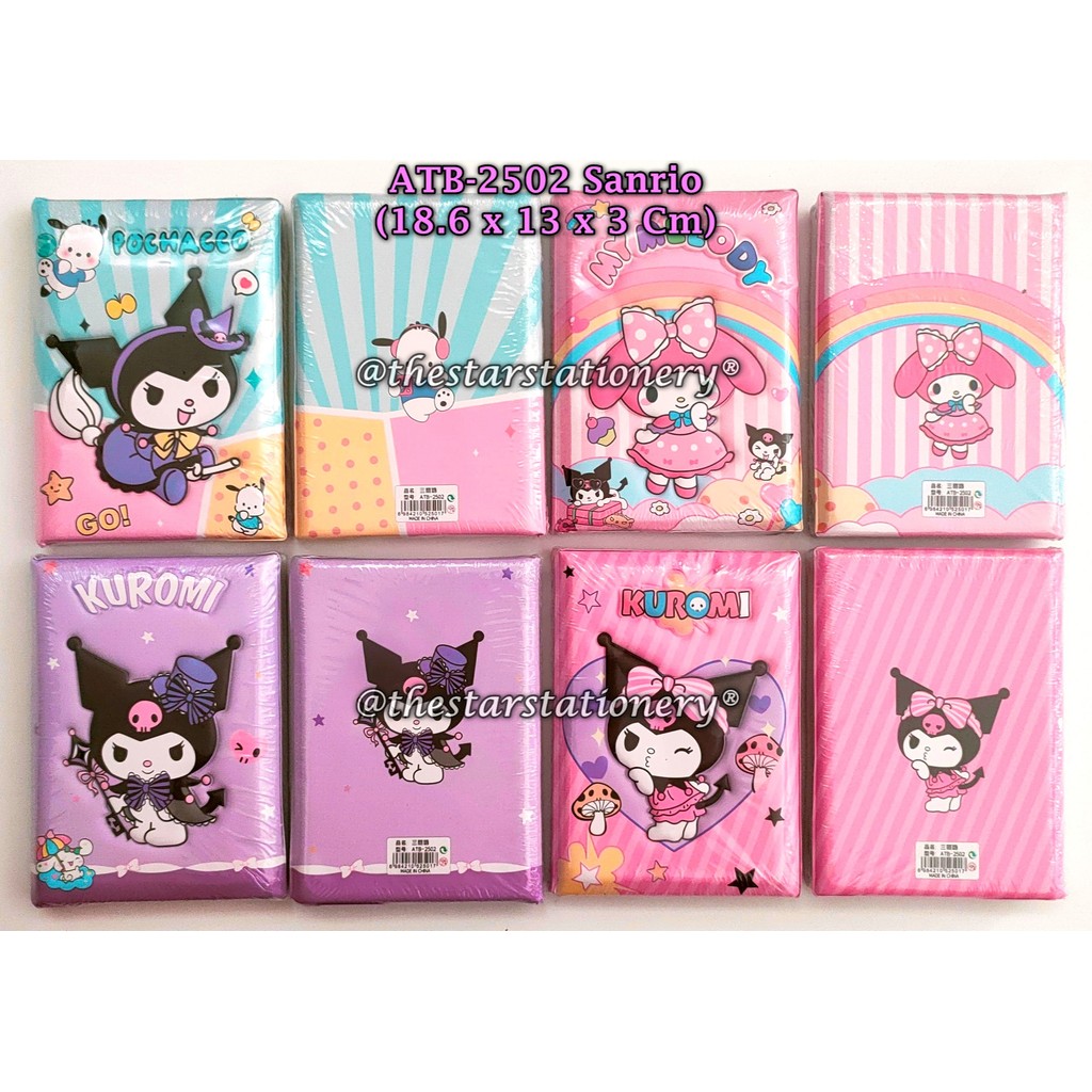 

(1 Biji) Buku Diary ATB-2502 Sanrio / Buku Catatan Agenda A5-86 PU Leather 18.6 x 13 x 2.7 Cm