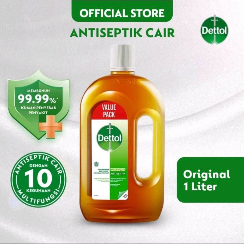 Dettol Cairan Antiseptik 1L - Dettol Antiseptik 1L - Cairan Antiseptik
