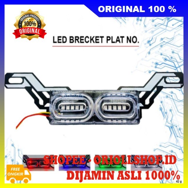 Lampu LED Plat Nomor Lampu Variasi LED Breket Plat Nomer Lampu Plat Nomor Motor 100% ASLI