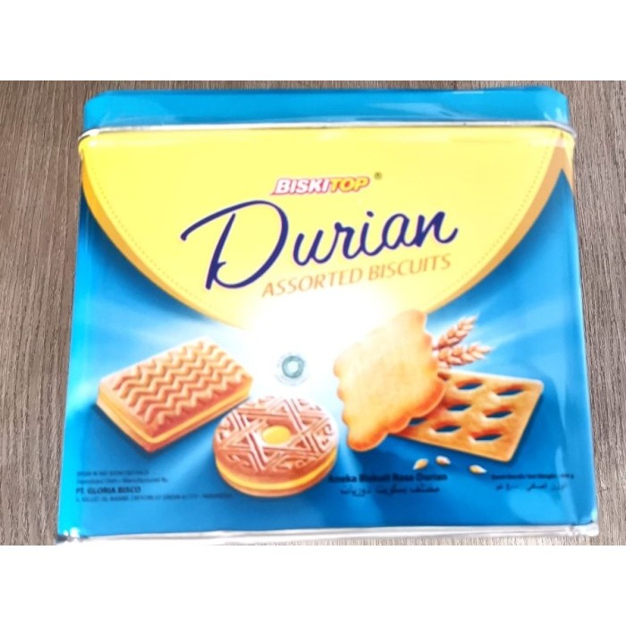 

BISKITOP - Durian Biskuit 400gr Biscuit Kaleng