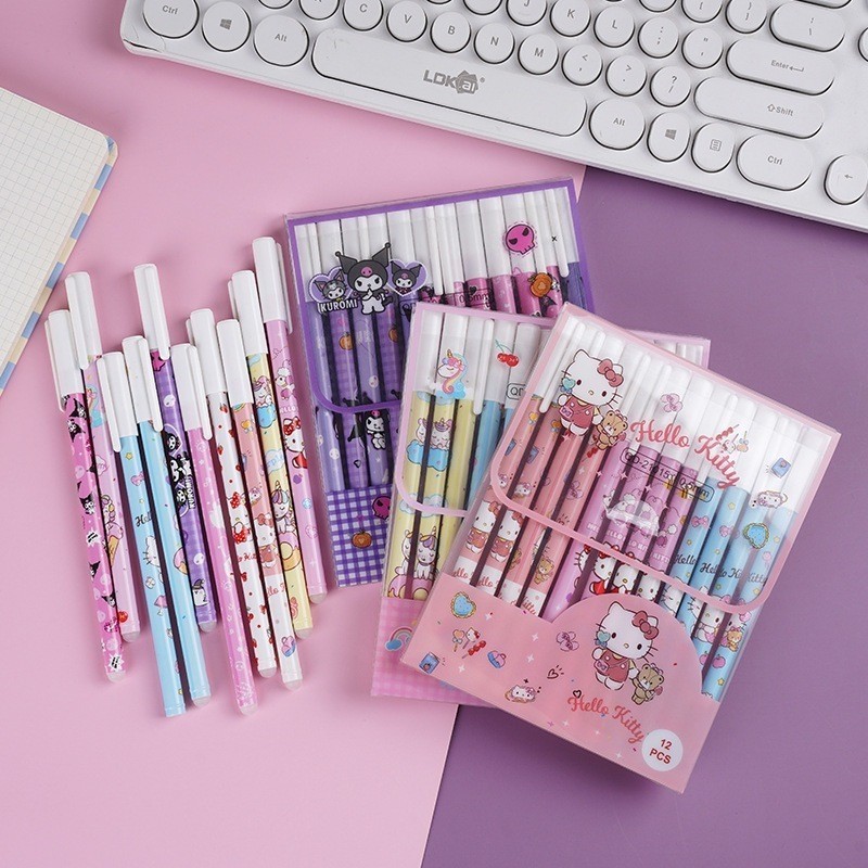 

Pulpen Magic Gel 2in1 Tinta Hitam Karakter Sanrio 0.5mm Bisa Dihapus [12 Pcs]