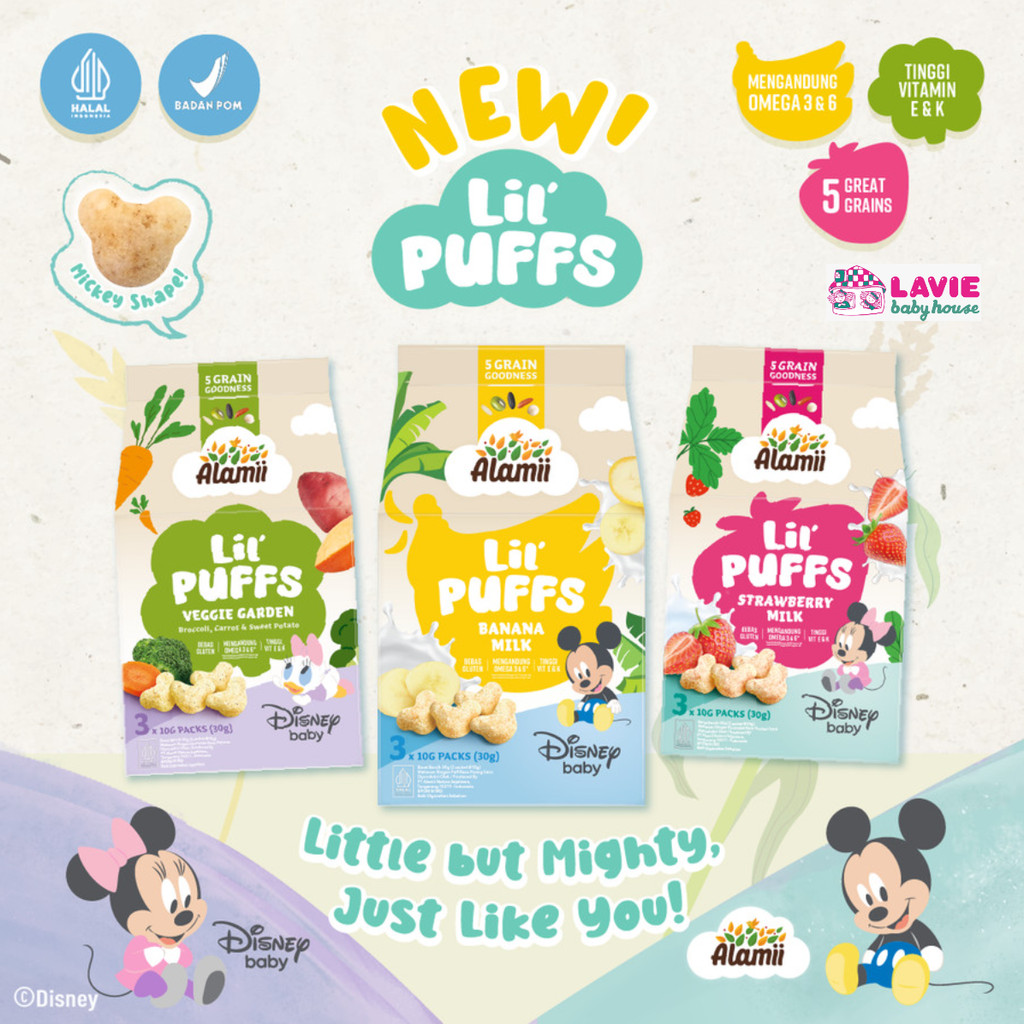 

Alamii Lil' Puffs Disney Edition 30g (isi 3 packs x 10g)