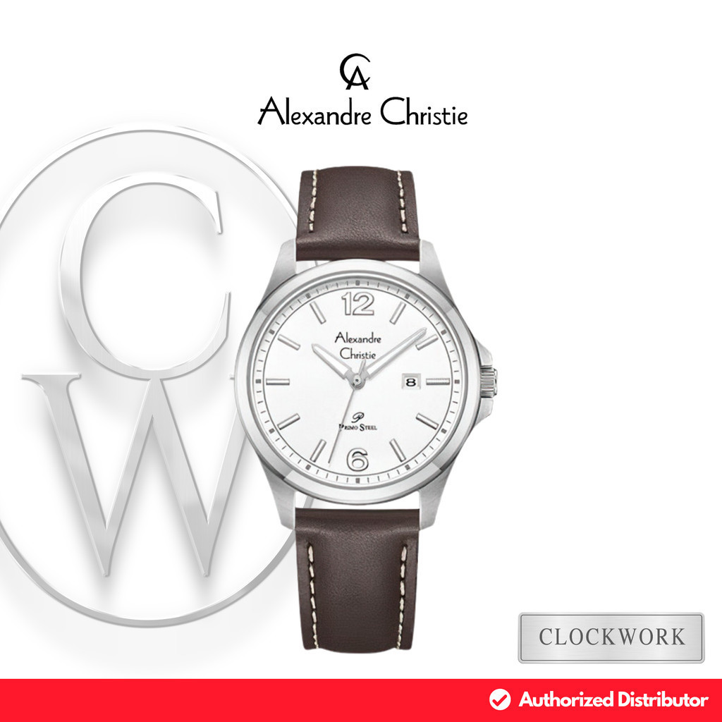 Jam Tangan Wanita Alexandre Christie Primo Steel AC 1029 LDLSSSLBO Kulit Classic Minimalis Simple Si