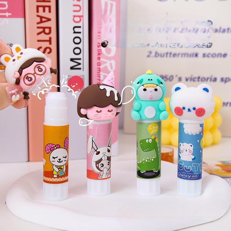 

GLUE STICK LEM PEREKAT KERTAS LUCU 3D KEPALA CARTON KAWAII RT99