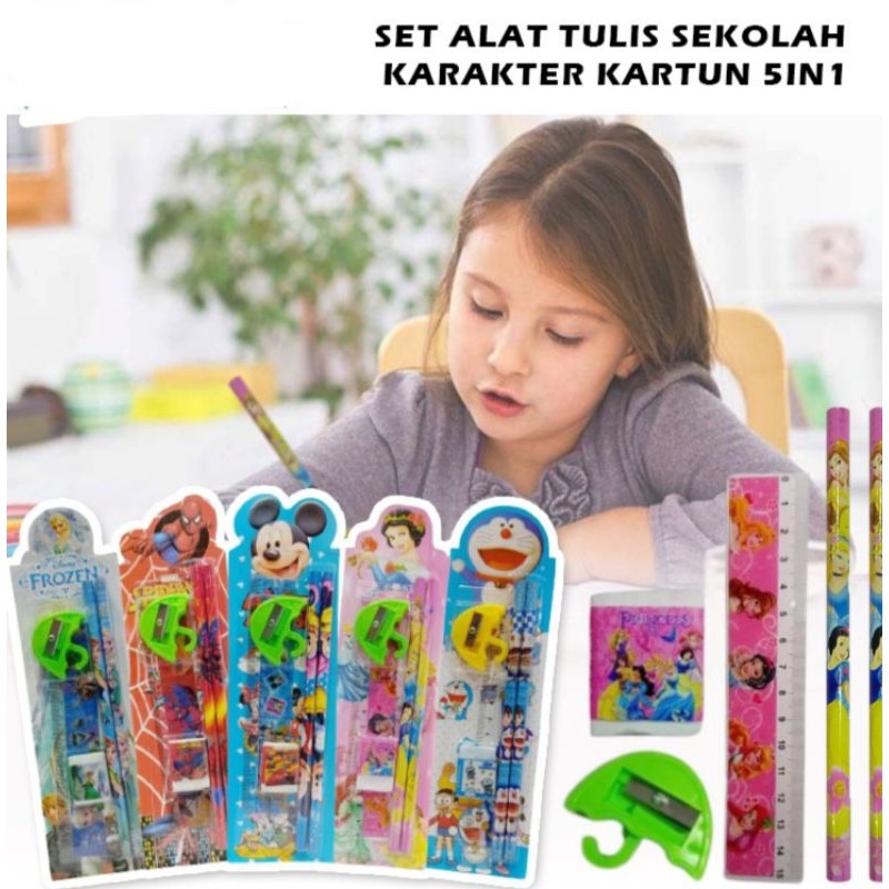 

Alat Tulis Karakter Paket Lengkap Pensil Penghapus Rautan Penggaris Mini Stationery Souvenir Ultah SET KECIL - KM 31