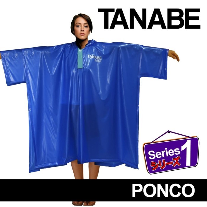 

Jas Hujan Poncho Poncho Lengan Jubah Panjang PVC Anti Air Tanabe s1 - silver