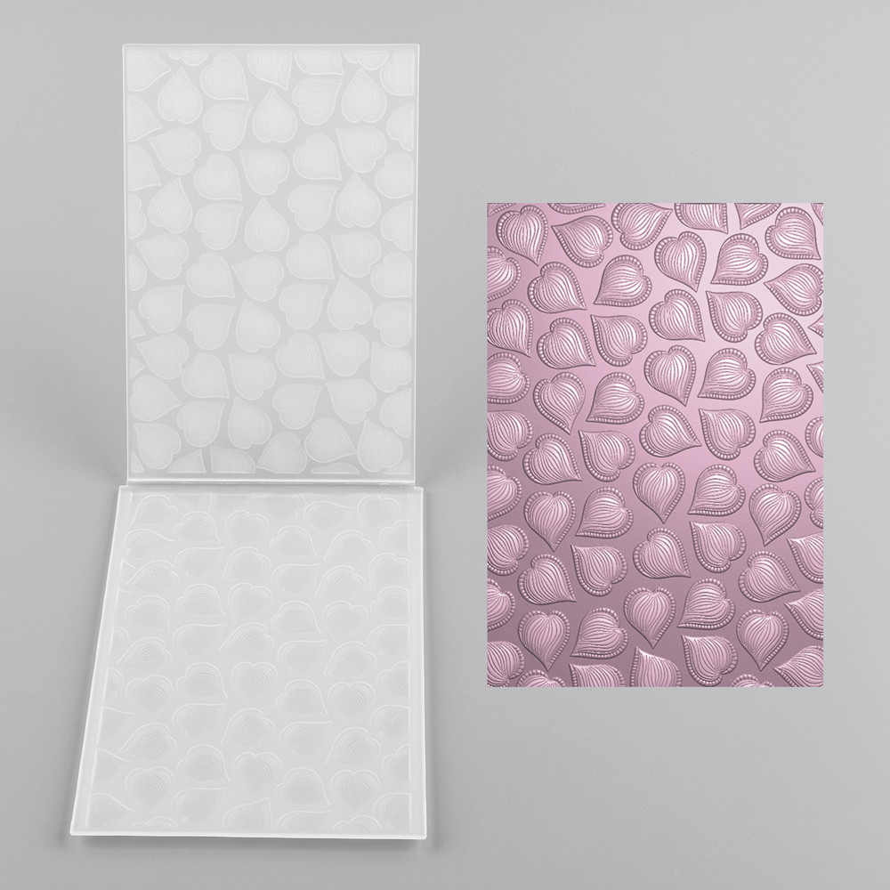 

Heart Stripes 3D Embossing Folder Valentine's Day Background Patterns Templates For Card Scrapbooking Paper Crafting Project X49