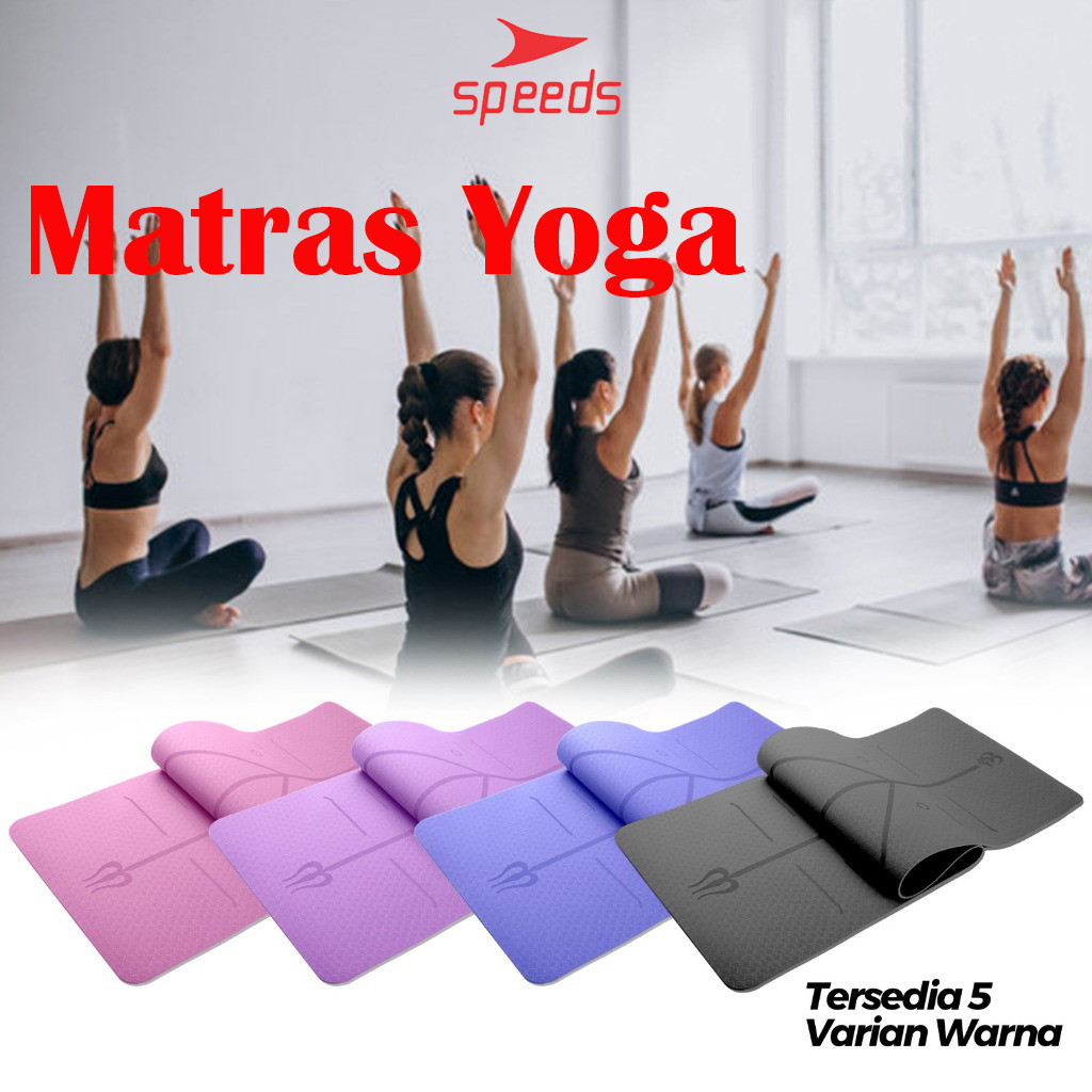 Matras Yoga Matras Olahraga Matras Gym Ultra Lebar Lembut Antiselip Set peralatan gym untuk rumah