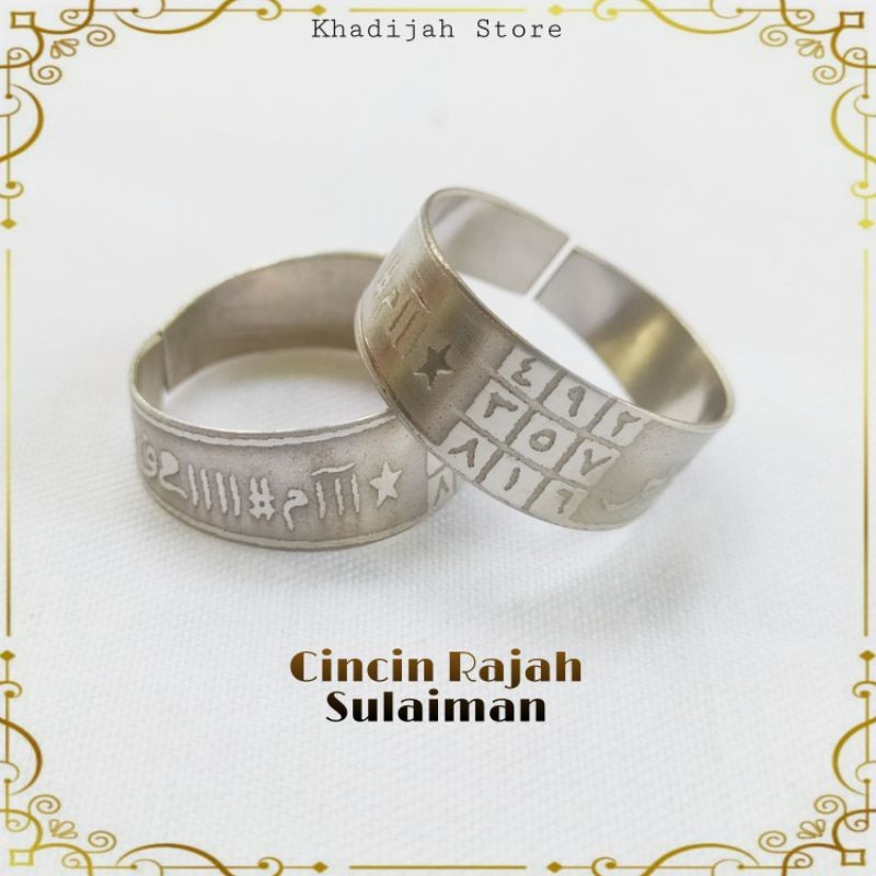Cincin rajah Sulaiman Aljabbar stainless steel tipis