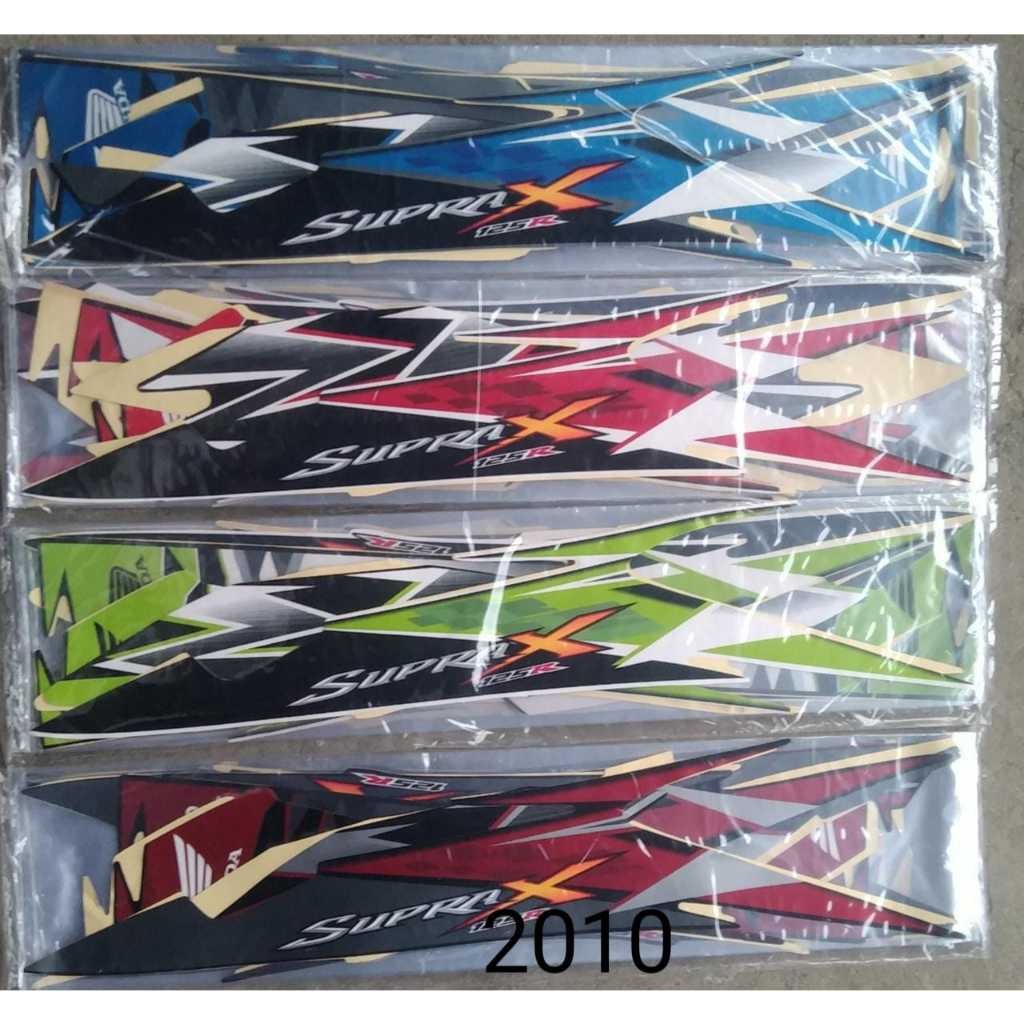 STIKER STRIPING HONDA SUPRA X 125 R 2010 LIS BODY MOTOR HONDA SUPRA X 125 R 2010