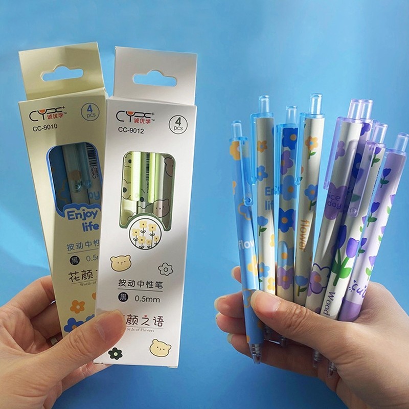 

EG-4 PCS Pena Gel Nib Press Jenis Pena Tinta Gel Tinta Kreatif Alat Tulis Kantor Perlengkapan Kantor Pena Tulis Set Alat Tulis Anak Motif Kartun -Eghrerr