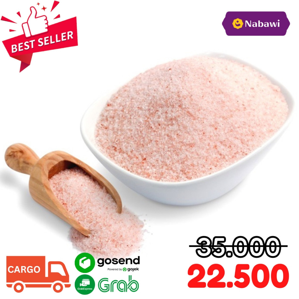 

Natural Pink Himalayan Salt Garam Himalaya 1 Kg Garam Organik Rempah Alami