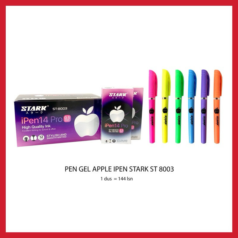 

PULPEN PEN GEL MURAH IPEN 14 PRO GEL PEN APPLE ( 12PCS )