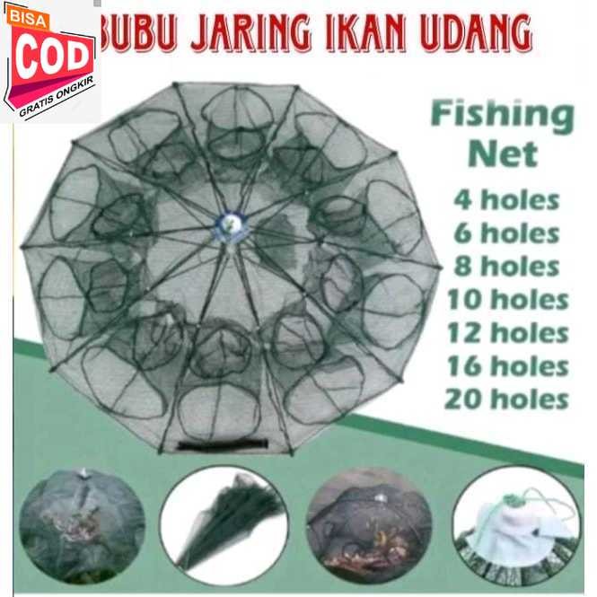 Bubu Payung Jaring Pancing Ikan / Perangkap Ikan Bubu Jaring Pancing Ikan dan Udang Fishing Net Trap