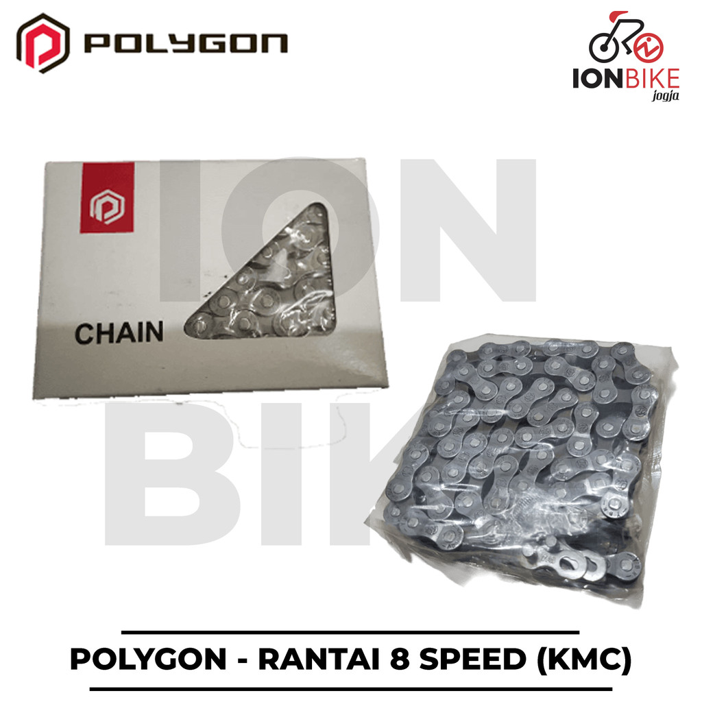 Rantai KMC 8 Speed by Polygon Rante 8sp Chain Sepeda MTB Roadbike Lipat Seli Road Bike Halus Kuat Re