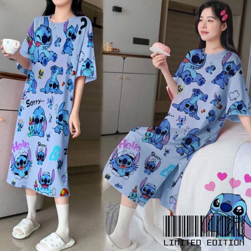 DRES MIDI JUMBO Wanita Dress MALONE LEngan Pendek