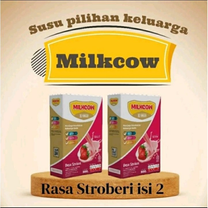 

[PAKET ISI 2 MILKCOW STRAWBERY] MILKCOW Susu sapi penggemuk badan 500 gram