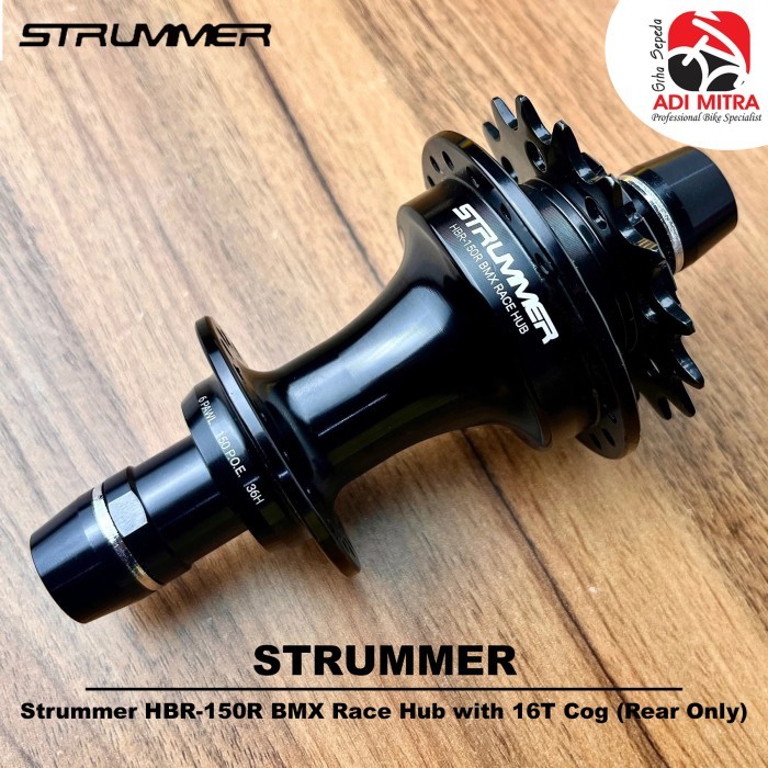 Strummer HBR-150R BMX Race Hub 36H with 16T Cog (Front/Rear) Hub Freehub Sepeda BMX