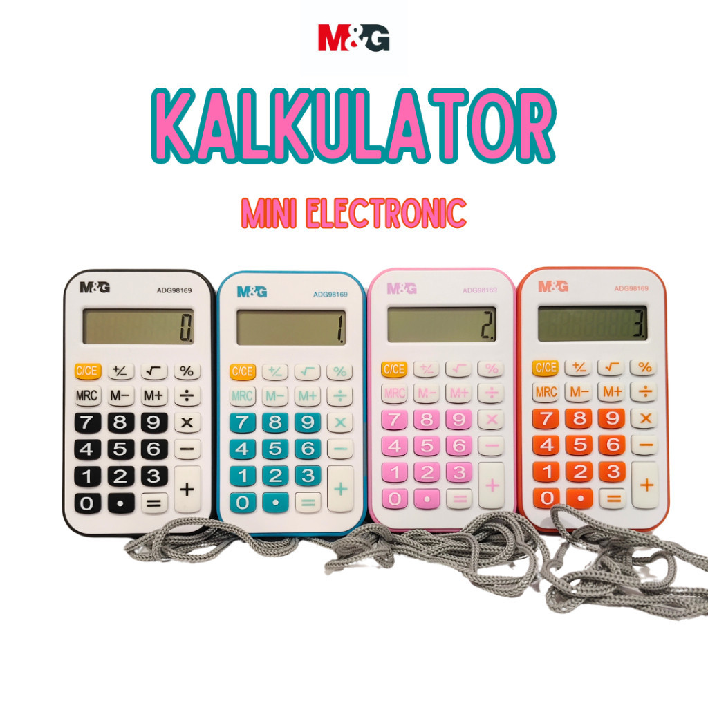 

Calculator Electronic M&G Kalkulator Mini 8 Digits 4 Warna #ADG98169 Kalkulator Portable SHABQ