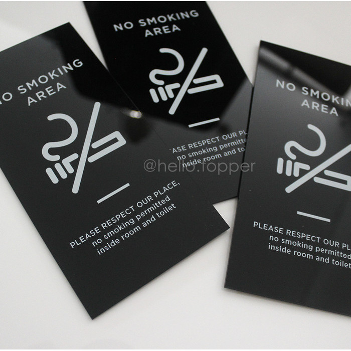

No Smoking Sign Akrilik | Signage No Smoking Area | Label Akrilik