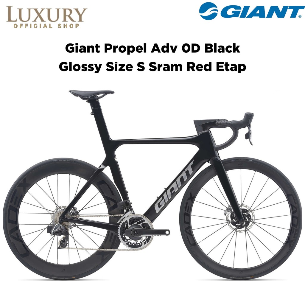 Sepeda Balap Roadbike GIANT Propel ADV Pro 0D 2021 Size S Black Carbon Sram Red Second Bekas