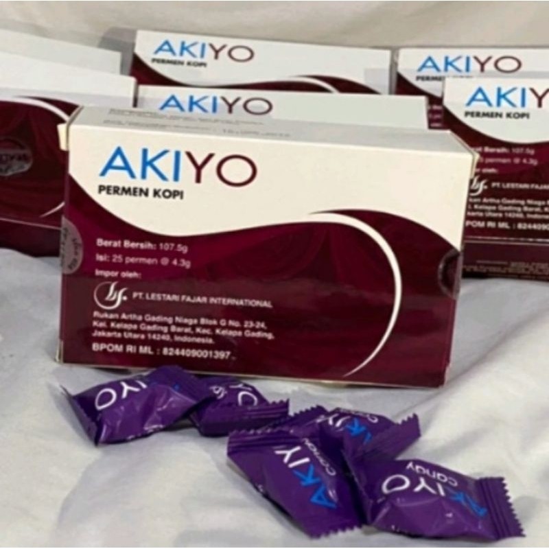 Akiyo Candy Original (25 Pcs) Permen Akiyo Ginseng Asli