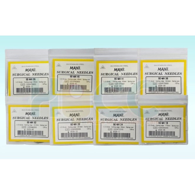 Jarum Hecting Mani Kulit 1/2 Lingkaran Segita