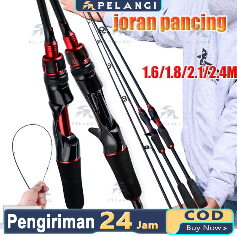 (COD) Joran Pancing Bahan Carbon Sutet / Tongkat Pancing Joran Pancing Carbon UL Portabel 2 Bagian 1