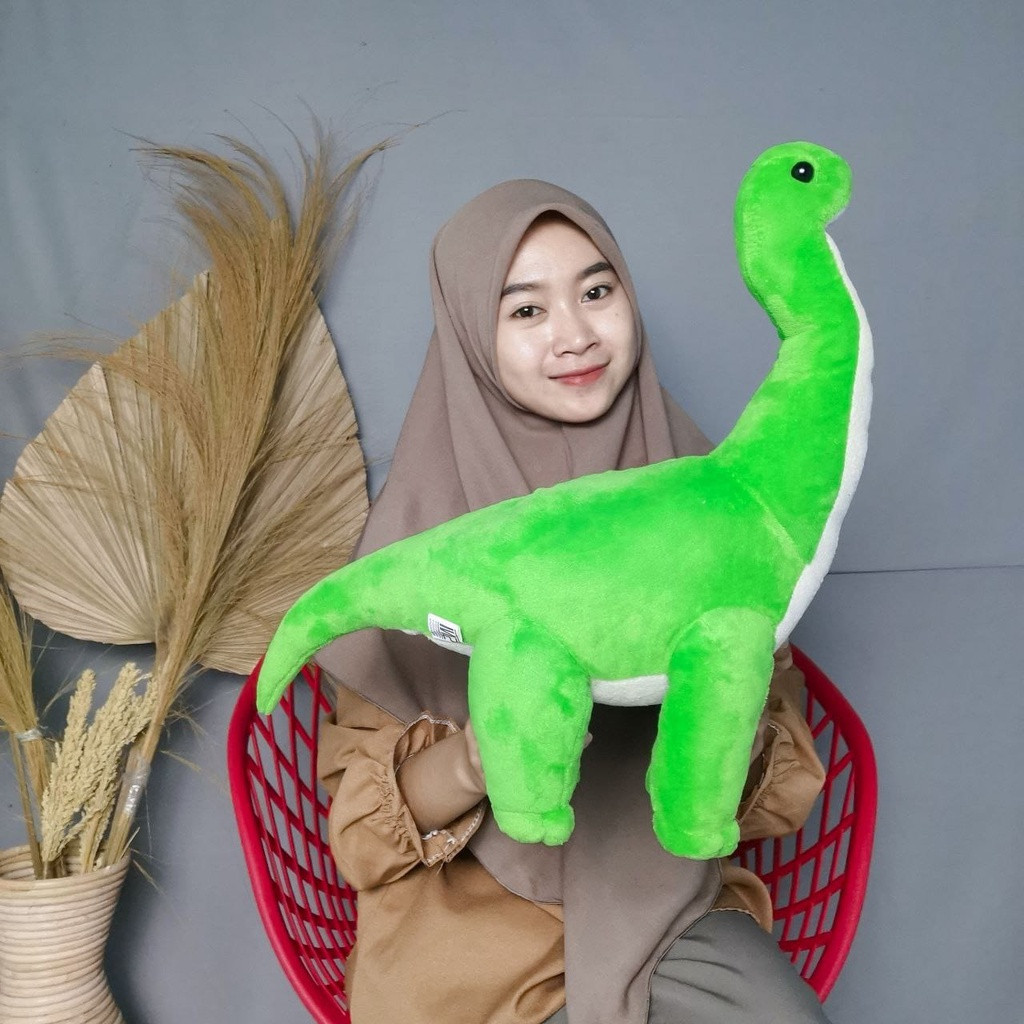 Boneka Animal Dinosaurus Brontosaurus Kualitas Import/Boneka Dinosaurus Leher Panjang Kado Ultah
