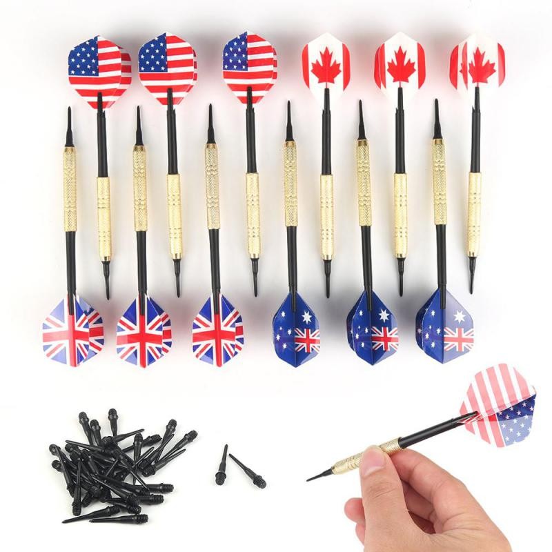 Professional Flying Dart Tungsten Steel Needle Tip Dart Premium Soft Tip Darts Set Flying Needle Spo