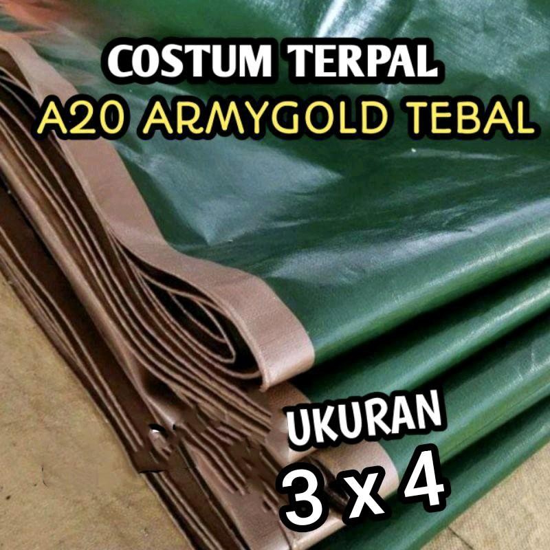 Terpal Waterproof terpal truck A20 ukuran 3x4 super tebal dan kuat terpal tenda Camping Outdoor