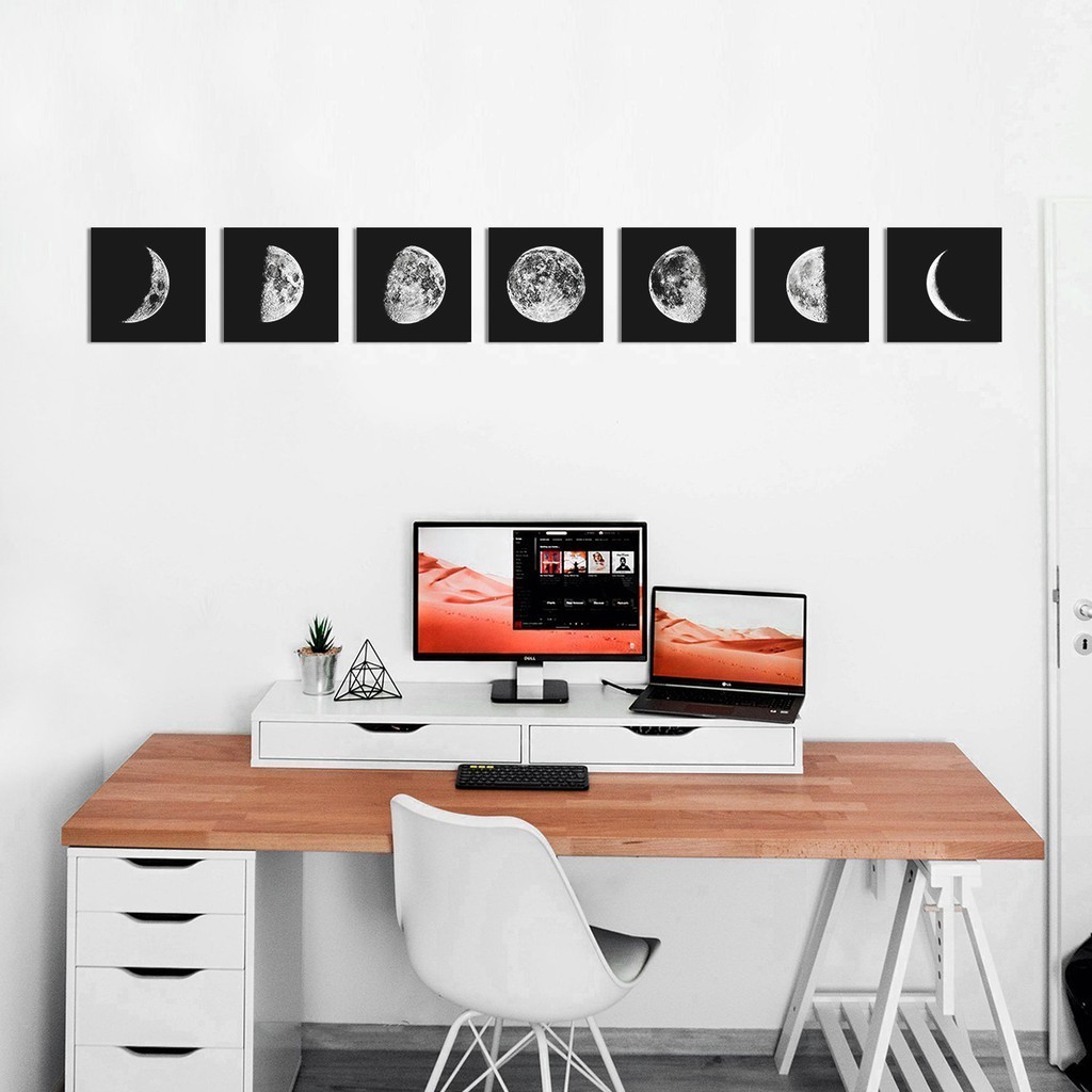 Wall Decor - Dinding MDF202 Desain Moon Minimalis Vintage Retro  Hiasan Dinding Kamar Rumah Skandina