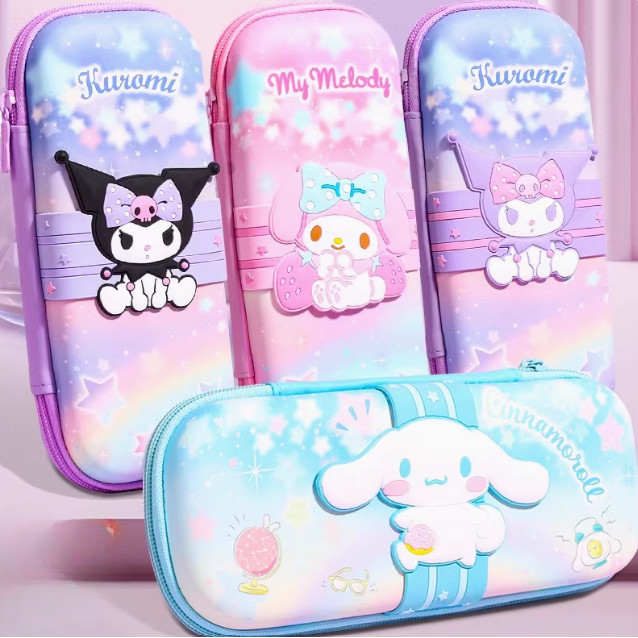 

( OTH1088 ) Kotak pencil case organizer tempat pensil anak perempuan - sanrio melody kuromi - pink merah muda purple ungu