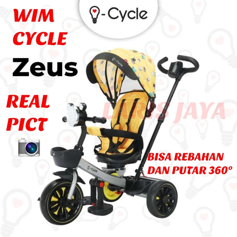 sepeda roda tiga I-CYCLE ZEUS BY WIM CYCLE sepeda anak tiga roda MODEL LAMPU MOTOR WIM CYCLE ZEUS I 