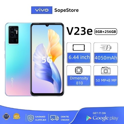 HP VIVO V23E 5G RAM 8GB/256GB Handphone Android Smartphone Murah Cuci Gudang 2024 Asli Ori terbaru