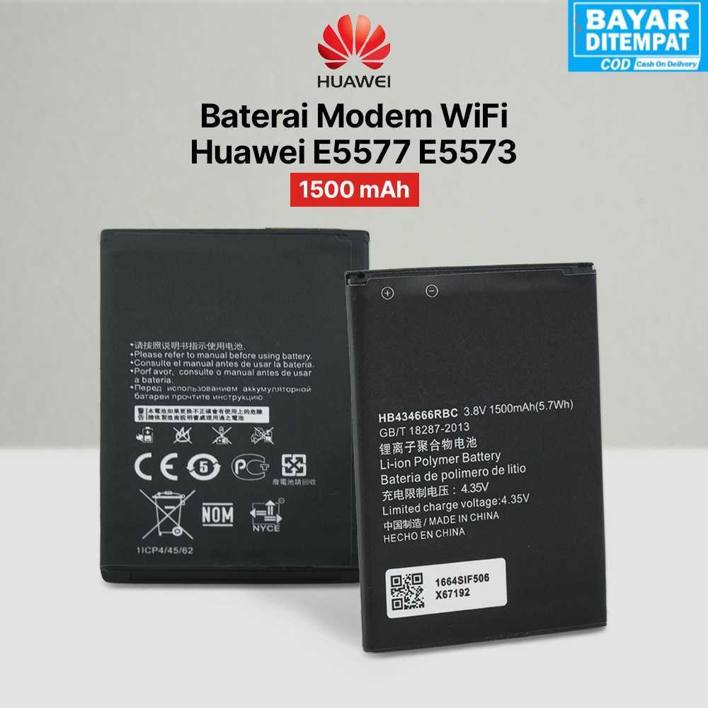 ( Store17 bisa COD  ) Baterai Modem WiFi Huawei E5577 E5573 1500mAh - HB434666RBC