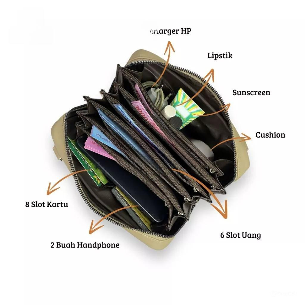 BELI PROMO.. Nadeen slingbag Tas keuangan keluarga, Dompet pengatur keuangan tas ewallet BELI