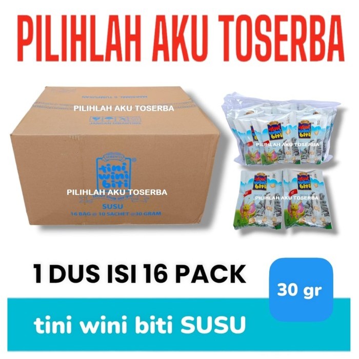 

Biskuit TINI WINI BITI 30 gram Rasa SUSU / MILK - ( HARGA 1 DUS )