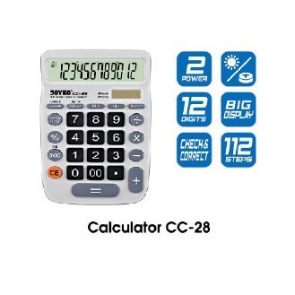 

Calculator Kalkulator Joyko Cc-28 12 Digits Check Correct