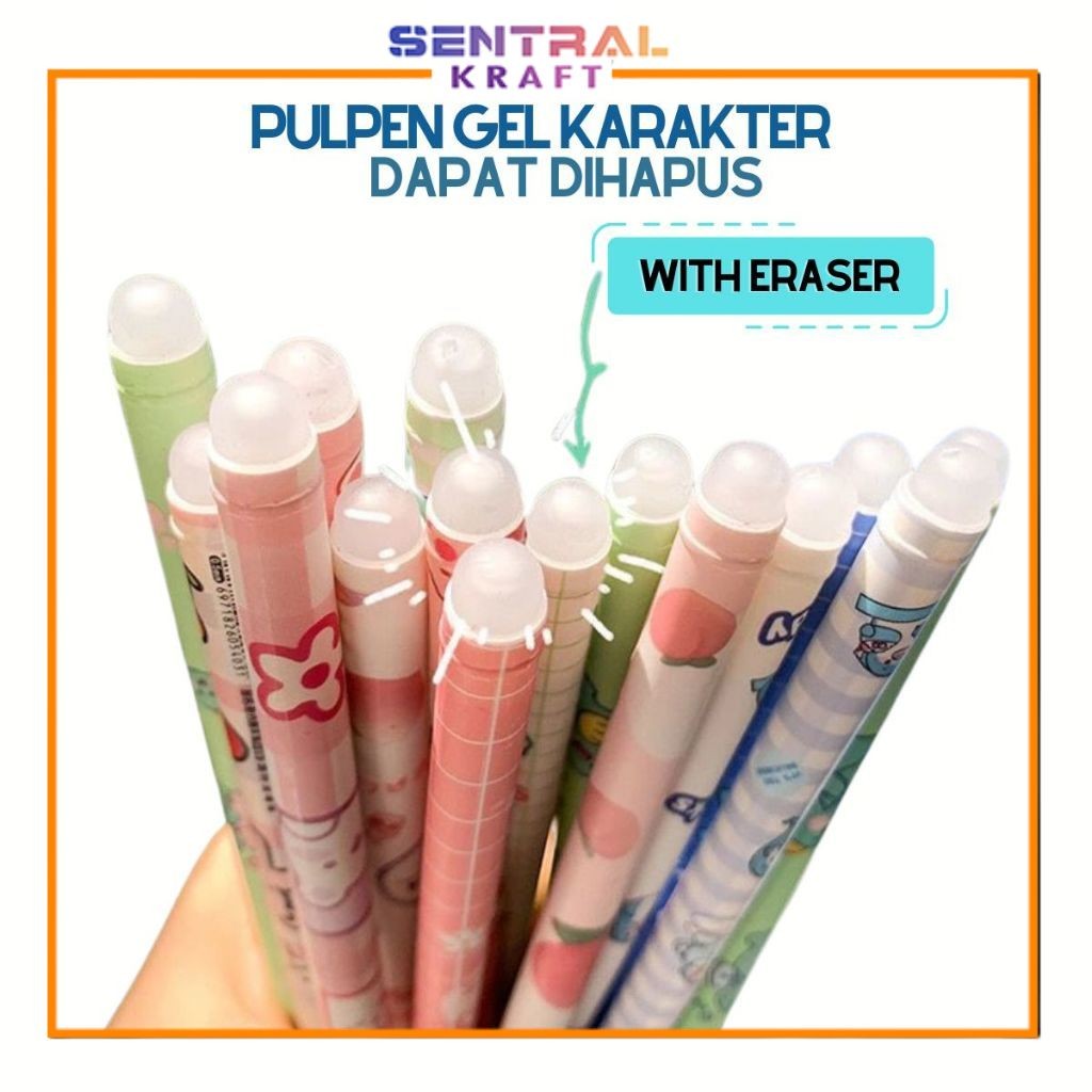 

Pulpen Gel Karakter Dapat Dihapus 0.5mm Erasable Pen Ballpoint Perlengkapan Menulis Pena Alat Tulis Sekolah Anak Bolpen Ajaib Unik Lucu [SK]