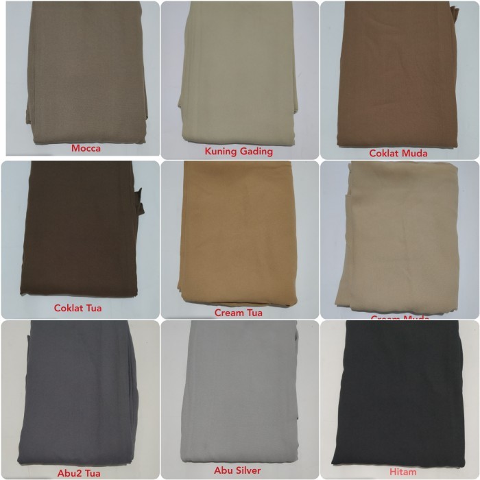 ✨TERLARIS✨ -Hijab Wollycrepe Softpad Antem Syari XL dan XXL Jumbo Part 1 - Hijau Mint, XL