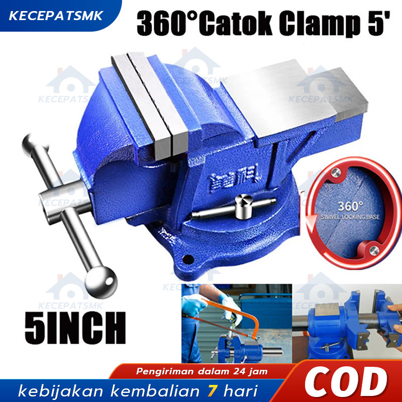 Catok Clamp 5'' / catok paron / Ragum Klem / Catok Meja / Bench Vise / Ragum Tanggem Alat Jepit Serb