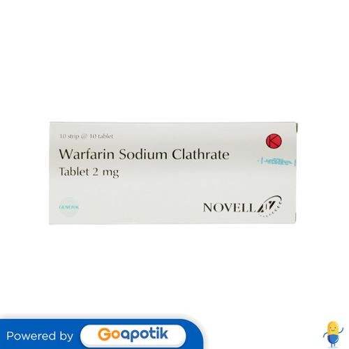 Warfarin Sodium Clathrate Novell 2 Mg Box 100 Tablet