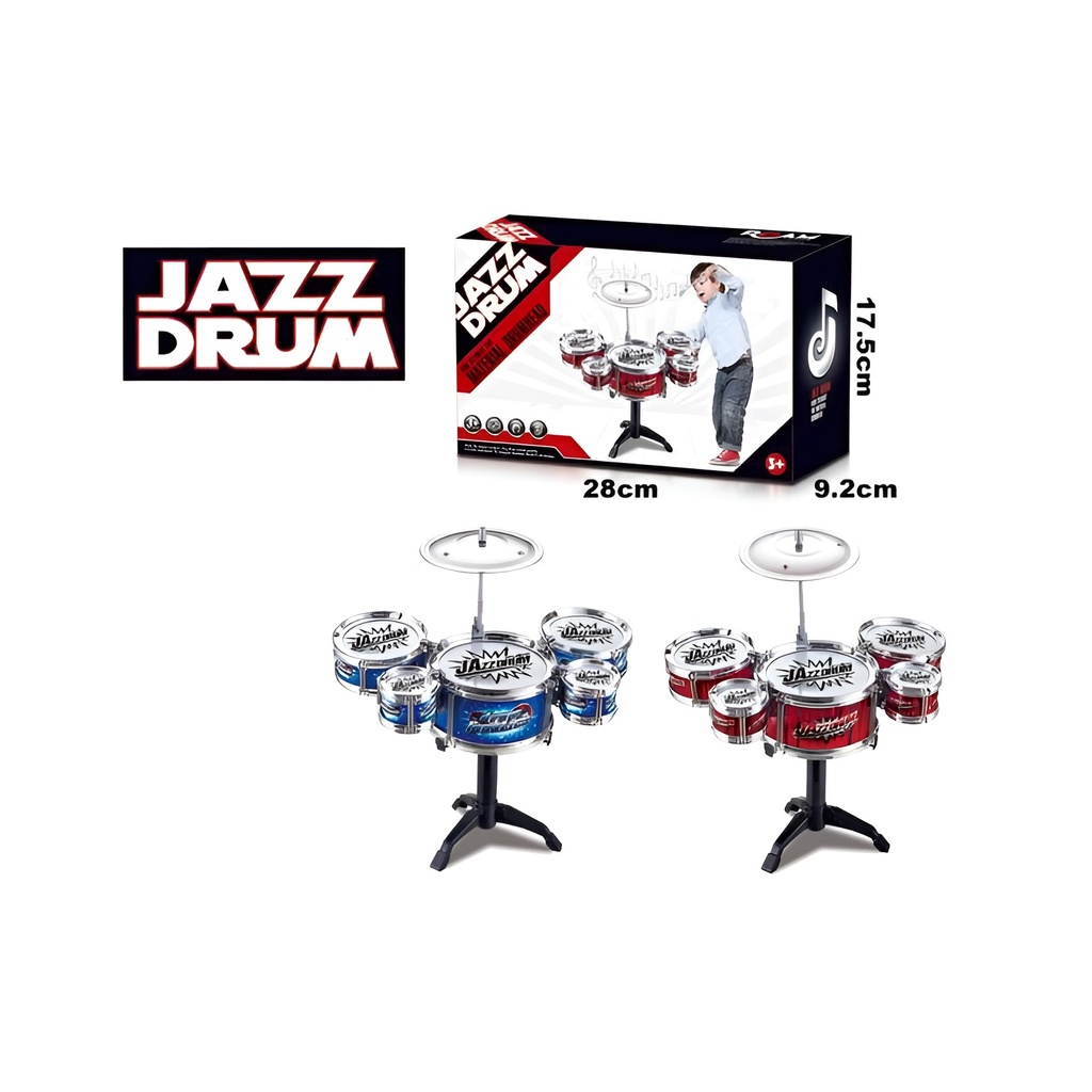 EFRIDAAYSS - TOY STUDIO MAINAN DRUM ANAK SET JAZZ DRUM MUSIK EDUKASI ALAT MUSIK PUKUL