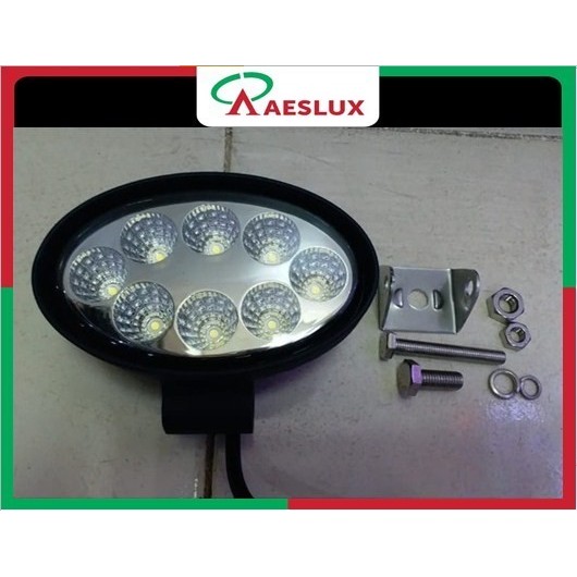 Lampu Sorot Oval LED Mobil 24W 8 mata