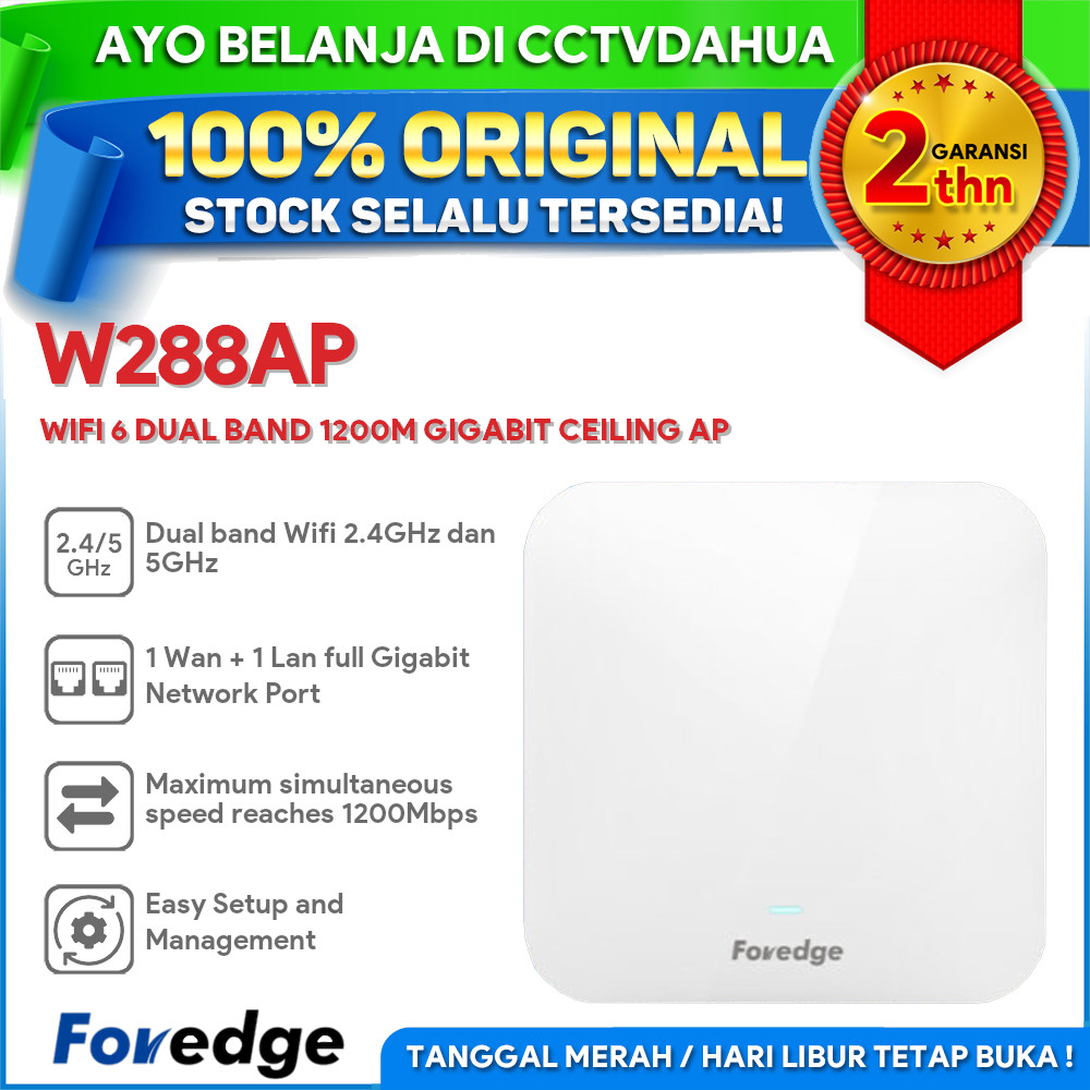 FOREDGE W288AP WIFI 6 DUAL BAND 1200M GIGABIT CEILING AP