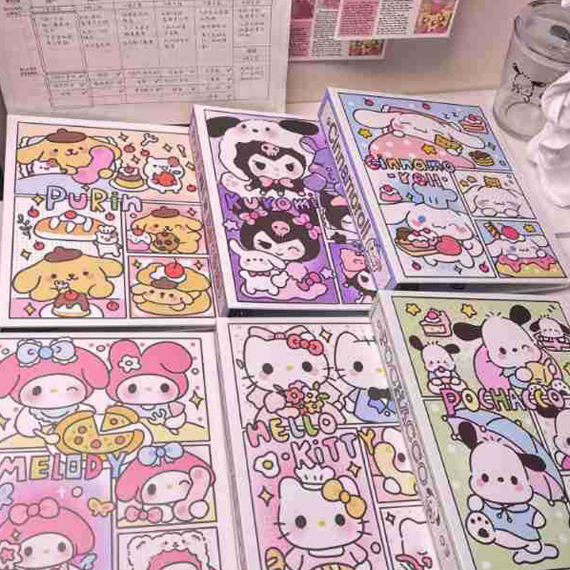 

COD❤️Buku Kartu Sanrio Kartun Buku Daun Longgar A5 Buku Penyimpanan Kartu Kecil 3 Inci