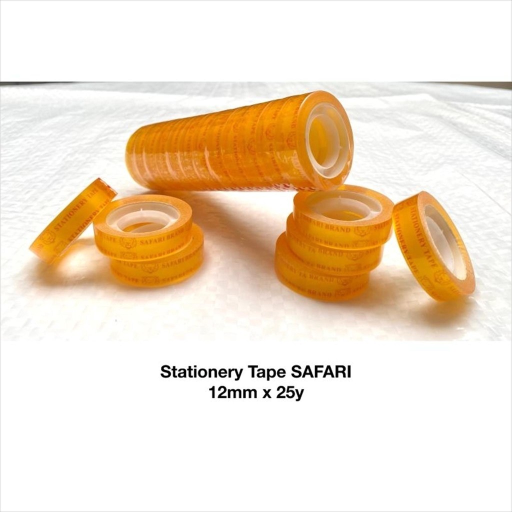 

(1 slop) Isolasi Solasi Solatip Isolatip Plastik Bening Plastik Kecil Mini Kantor Safari Brand