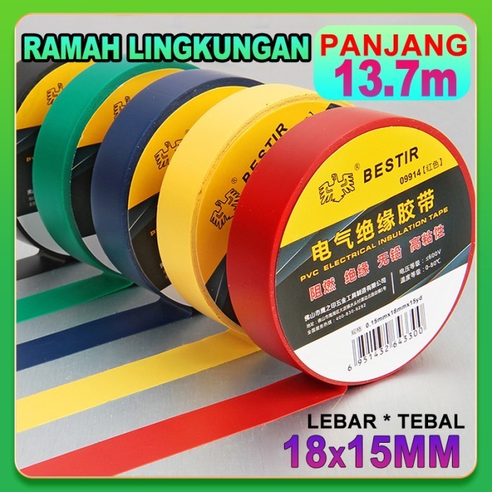 

ISOLASI KABEL LISTRIK PVC (Electrical Tape) - WARNA WARNI BESTIR